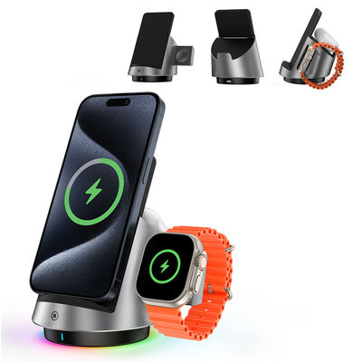 購入 コンパクト 3in1 iPhone 無線充電器 双コイル iPhone 充電ドック online manufacture