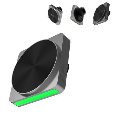 購入 QI2 15w Wireless Charger With Black Technology Sound Pickup And Ambient Light For Car Phone Holder online manufacture