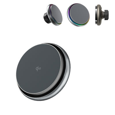 購入 CDパターンレンズとメタルフレームを備えたiPhoneワイヤレス充電器の調整可能な照明モードとハイエンドな外観 online manufacture
