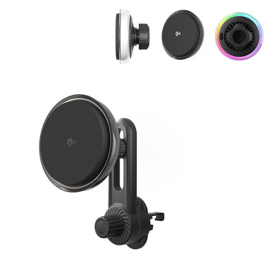 クリスタルテクスチャ磁気カーフォンホルダー、フロストレンズと冷却ファン付き、夢のようなパーソナライズされた美学のために