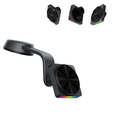 9色アンビエントライトとQi充電付きワイヤレス車載電話ホルダー