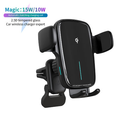15W Fast Charging Wireless Car Charger with 12-24V Voltage and 1 Year Warranty